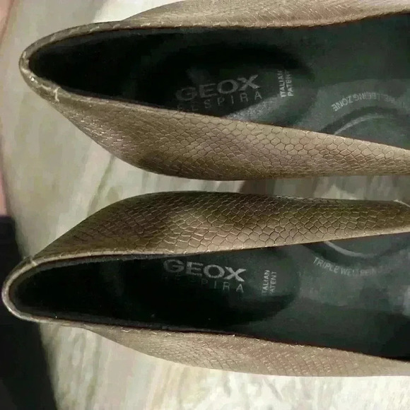 Geox Respira High Heels Annya Leather Shoes Brown Pumps Size EU 39.5 US 9 - Picture 4 of 8